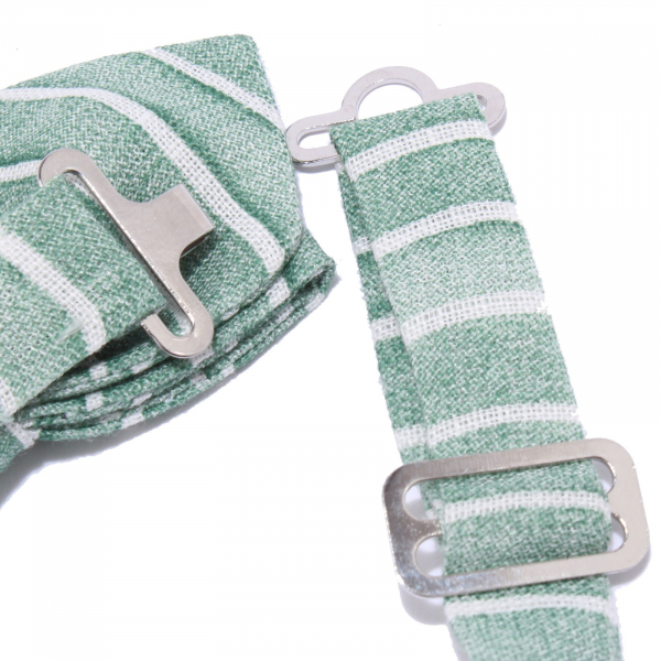3090Y papillon boy BABY GRAZIELLA green linen bow tie
