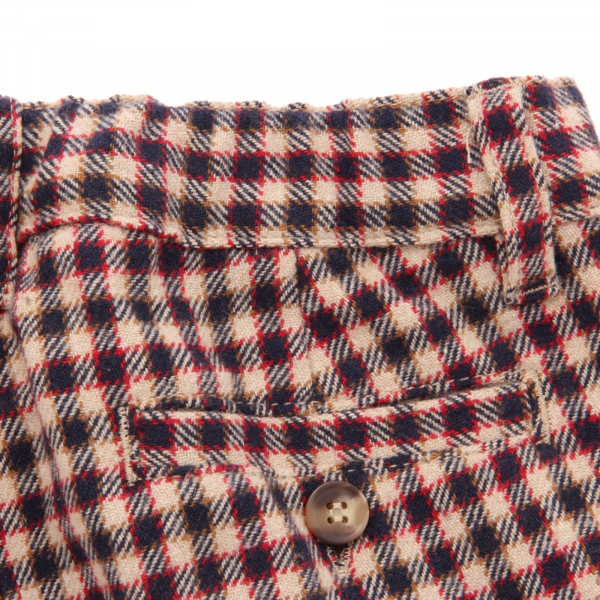 3091AL pantalone bimbo boy IL GUFO kids pants beige/blue