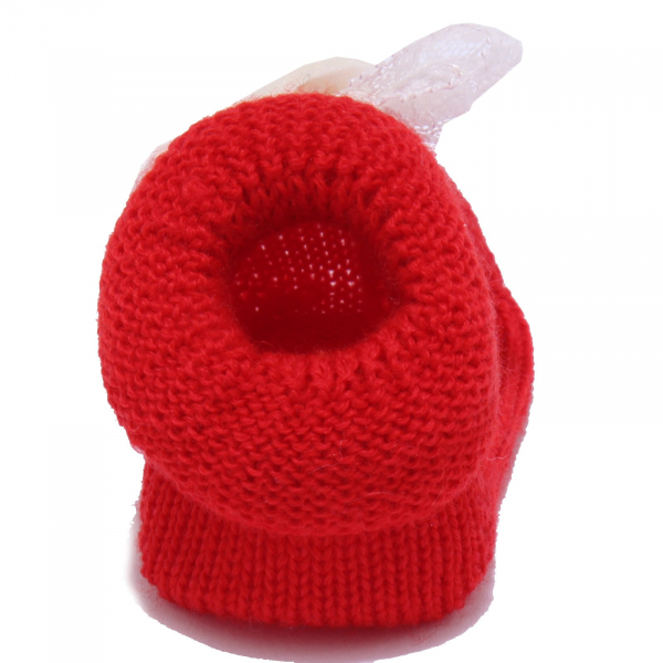 3210Y scarpine lana bimba girl CATYA wool newborn shoe red