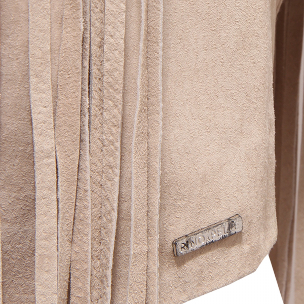 3220Q gilet donna RINO & PELLE suede beige smanicato waistcoat woman