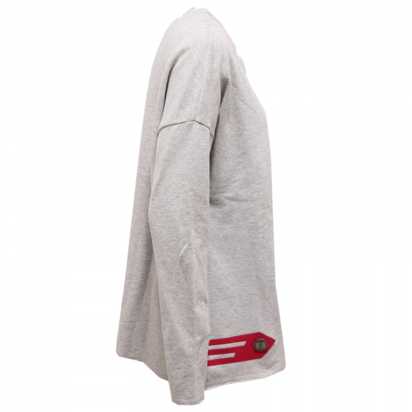 3240R felpa donna TILL.da felpe grigio sweatshirt women