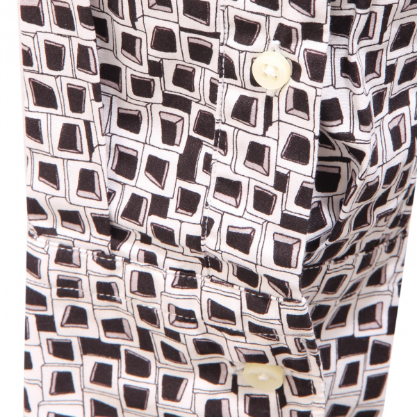 3248AG camicia uomo GMF 965 white/black/grey cotton print shirt man