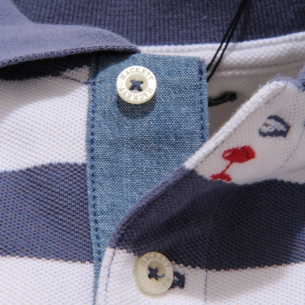 3252U polo bimbo HACKETT maglia blue/white polo t-shirt kid boy