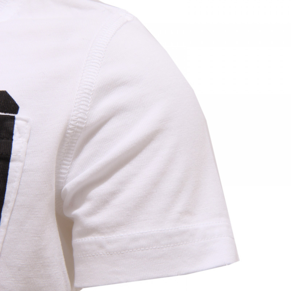 3276U maglia bimbo DSQUARED2 vintage effect white t-shirt kid boy