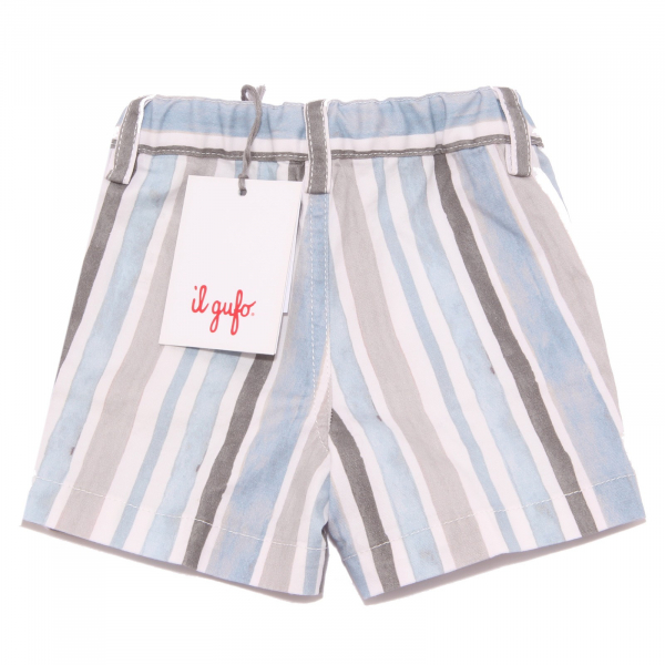 3305W bermuda bimbo IL GUFO grey/blue stripes cotton short boy