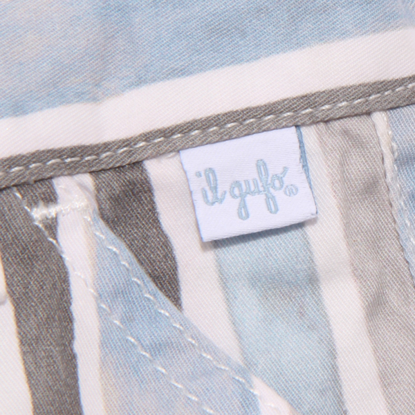 3305W bermuda bimbo IL GUFO grey/blue stripes cotton short boy
