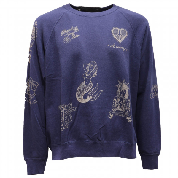 3306AH felpa uomo MEMORY'S blue cotton sweatshirt men