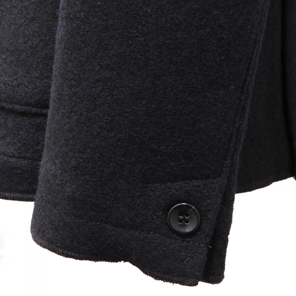 3307AF giacca uomo OFFICINA36 dark blue fleece wool blend jacket man