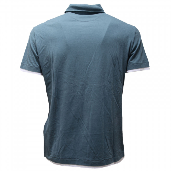3317AC polo uomo PAOLO PECORA light blue cotton t-shirt man