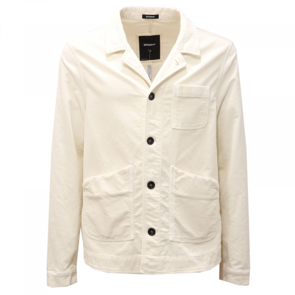 3318AF giacca uomo OFFICINA36 off white velvet jacket man