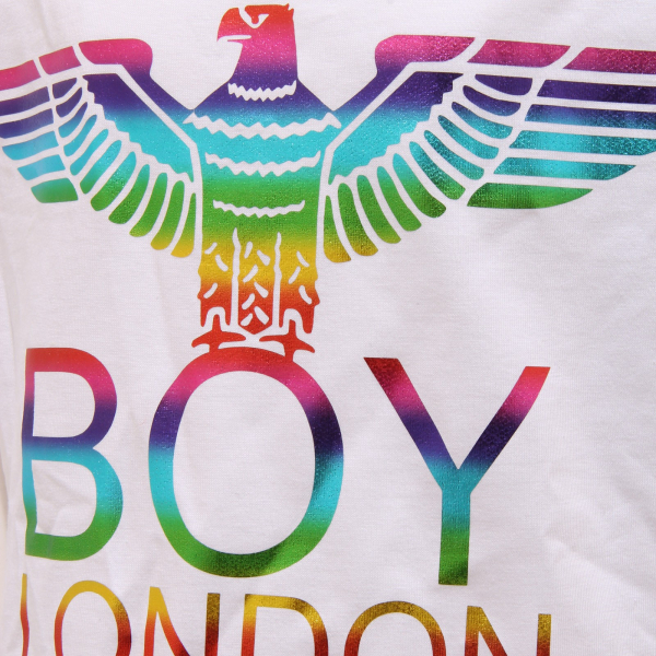 3323U vestito bimba BOY LONDON bianco t-shirt dress cotton kid girl