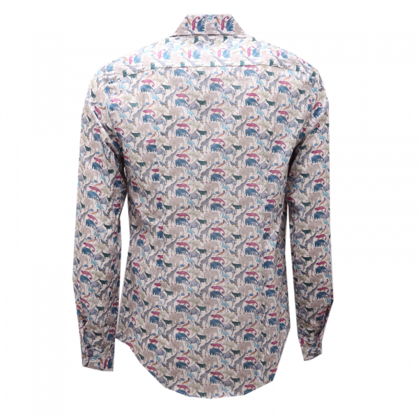 3327AG camicia uomo SINK OR SWIM LIBERTY animals print cotton shirt man