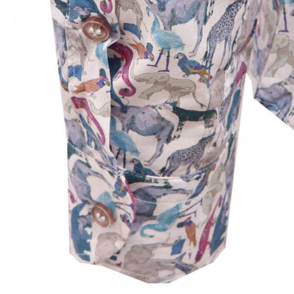 3327AG camicia uomo SINK OR SWIM LIBERTY animals print cotton shirt man