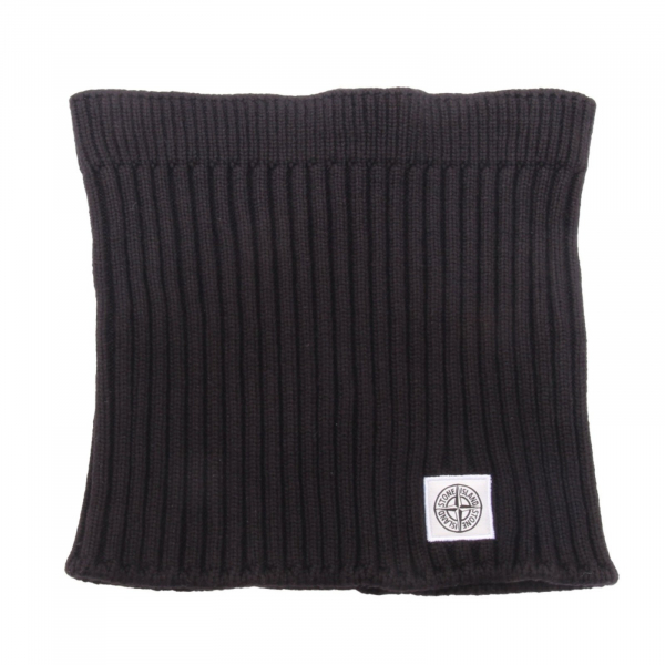 3327AL scaldacollo bimbo boy STONE ISLAND kids neck warmer scarf black