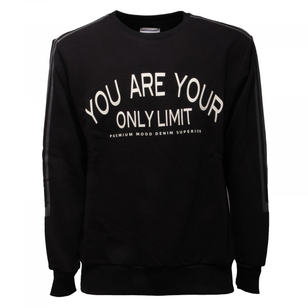3340AC felpa uomo PREMIUM MOOD SUPERIOR black sweatshirt man