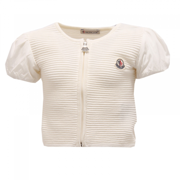 3341S maglia cardigan panna bimba MONCLER tricot t-shirt kid