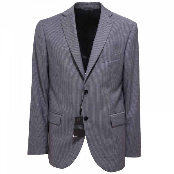 3347Q giacca uomo TOLLEGNO 1900 SLIM FIT fresco lana blu/grigio jacket men