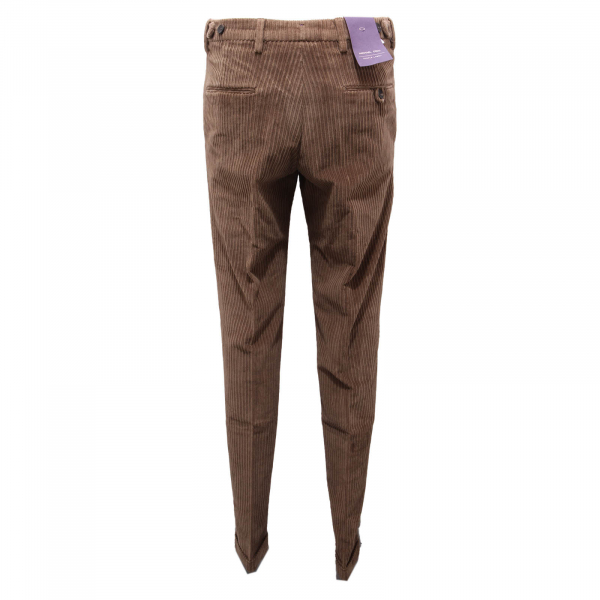 3349AM pantalone uomo MICHAEL COAL PURPLE LABEL man velvet trousers