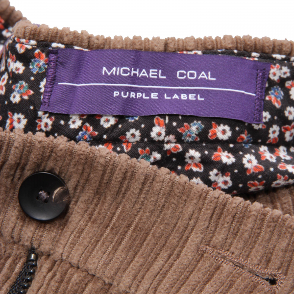 3349AM pantalone uomo MICHAEL COAL PURPLE LABEL man velvet trousers