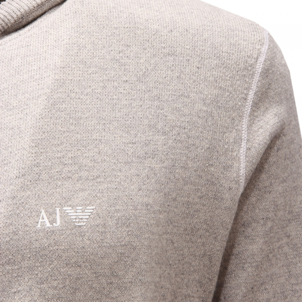 3355AF maglione felpa uomo ARMANI JEANS light grey cotton/wool sweater men