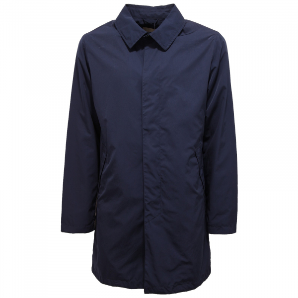 giubbotto uomo SELECTED HOMME INDIGO impermeabile blu trench coat men