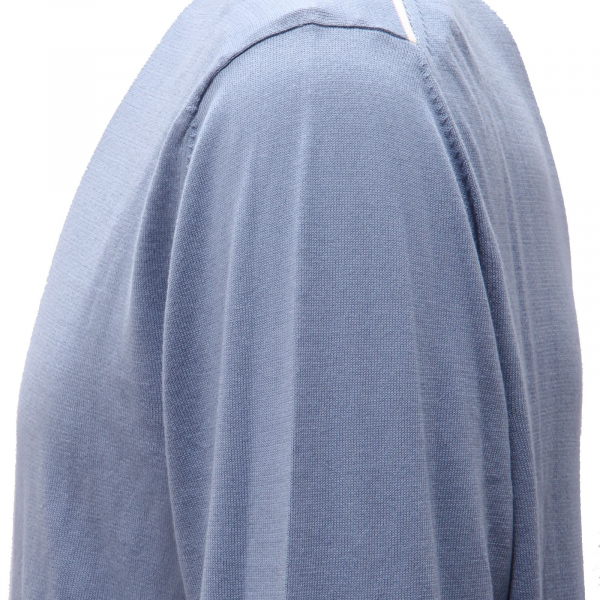 3363AF maglione cardigan uomo PAOLO PECORA light blue cotton sweater men