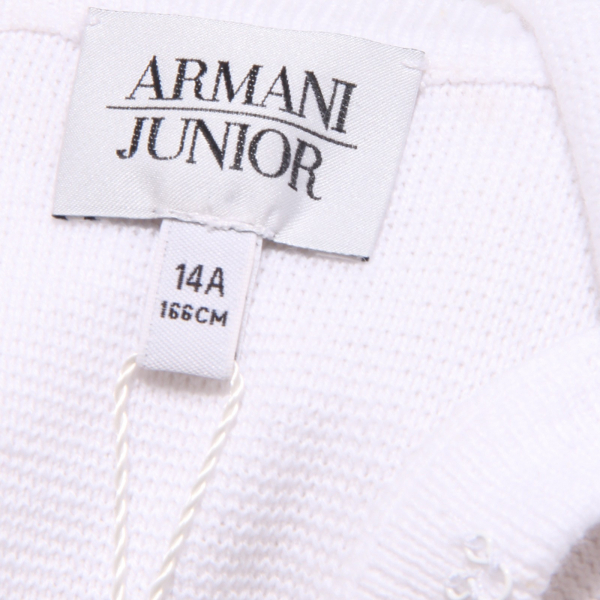 3375V cardigan bimba ARMANI JUNIOR white sweater cotton girl kid