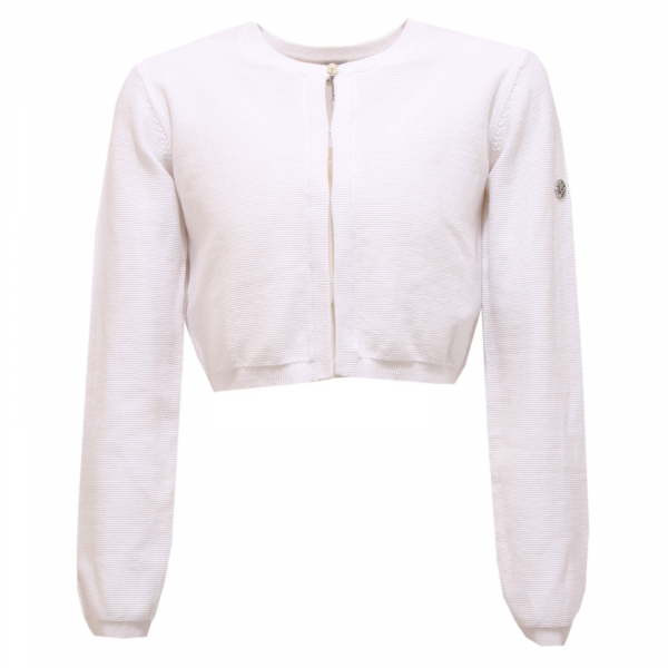 3375V cardigan bimba ARMANI JUNIOR white sweater cotton girl kid