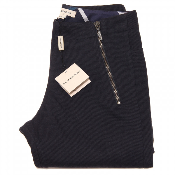 3380H  BLU leggins bimba blu BURBERRY cotone pantaloni trousers kids