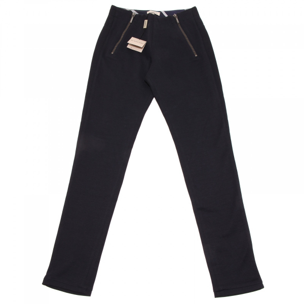 3380H  BLU leggins bimba blu BURBERRY cotone pantaloni trousers kids
