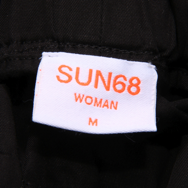 3386AT pantalone donna SUN 68 WIDE LEG woman pants black