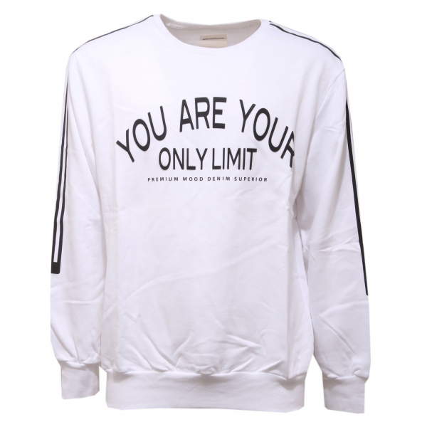 3388AC felpa uomo PREMIUM MOOD DENIM SUPERIOR white sweatshirt