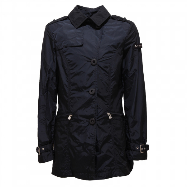 3395T giacca  girl PEUTEREY BUCKROE blue bimba trench jacket