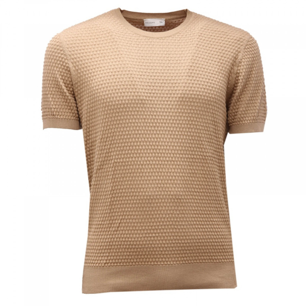 3396AH maglia uomo BECOME beige textured t-shirt man