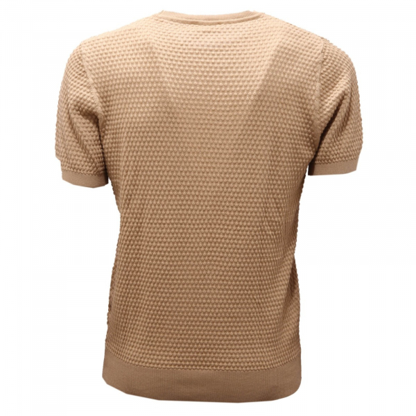 3396AH maglia uomo BECOME beige textured t-shirt man