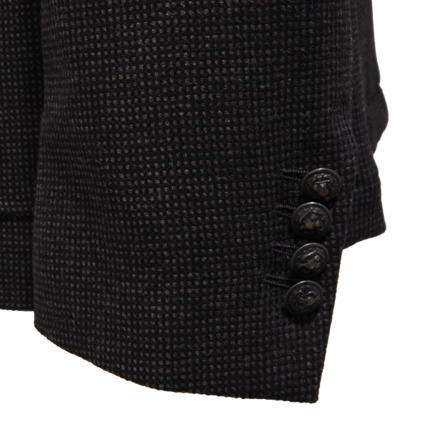 3434AB giacca uomo MESSAGERIE black/brown micro fantasy mix wool jacket man