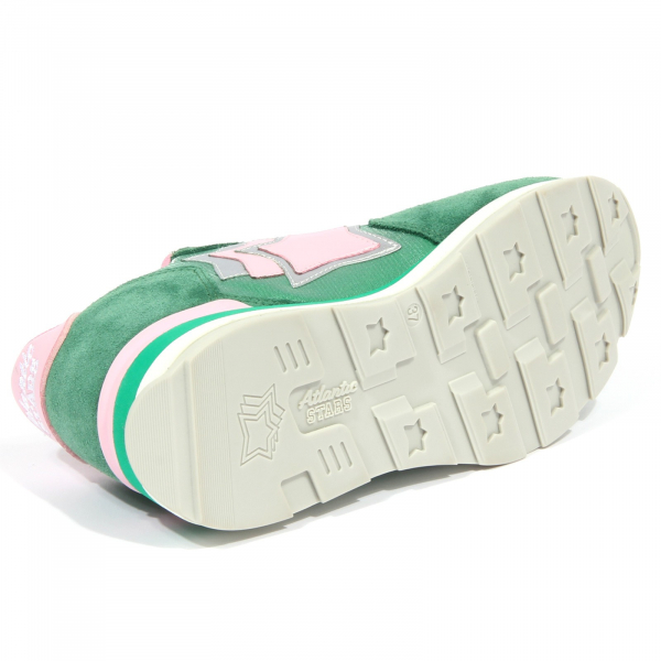 3462J sneaker donna green/pink ATLANTIC STARS VEGA vintage effect shoe woman