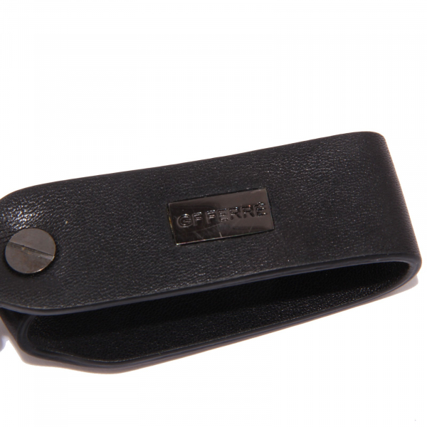 3468X portachiavi GF FERRE' uomo leather black keyring men  