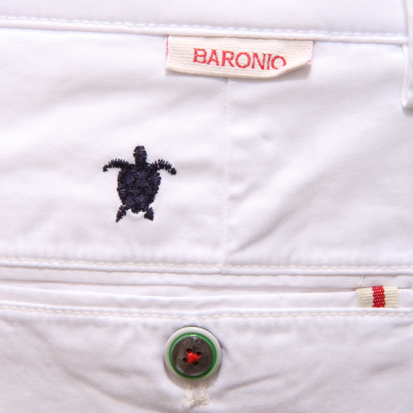 3547AV bermuda uomo BARONIO white cotton short man