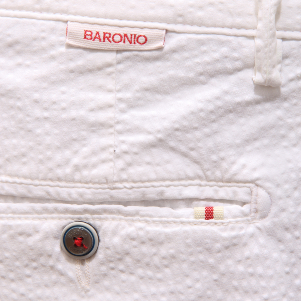 3577AV bermuda uomo BARONIO white cotton short man