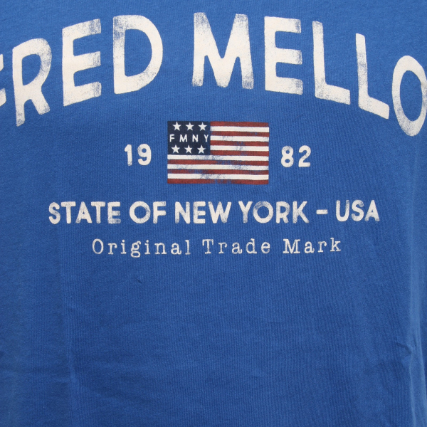 3597AA maglia uomo FRED MELLO FMNY blue crew neck cotton t-shirt man