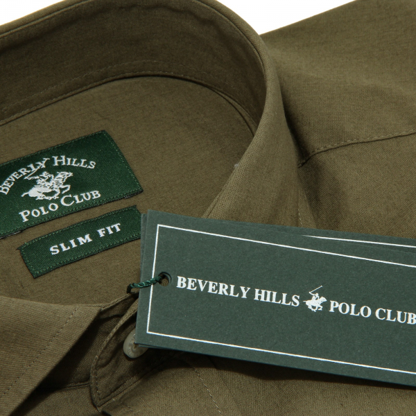 3601K camicia uomo U.S. POLO ASSN. SLIM FIT green shirt cotton man