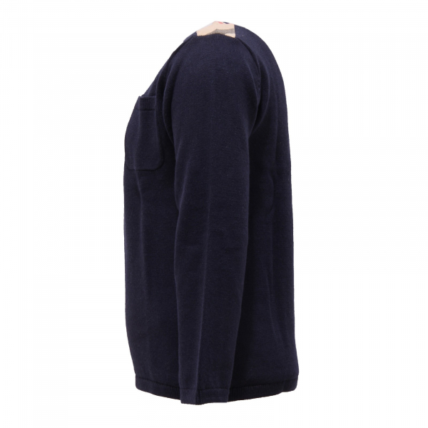 3621O maglione bimbo blu BURBERRY cotone lana maglioni jumpers kids