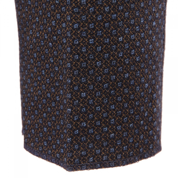 3652AL pantalone uomo ETRO man wool pattern trouser blue