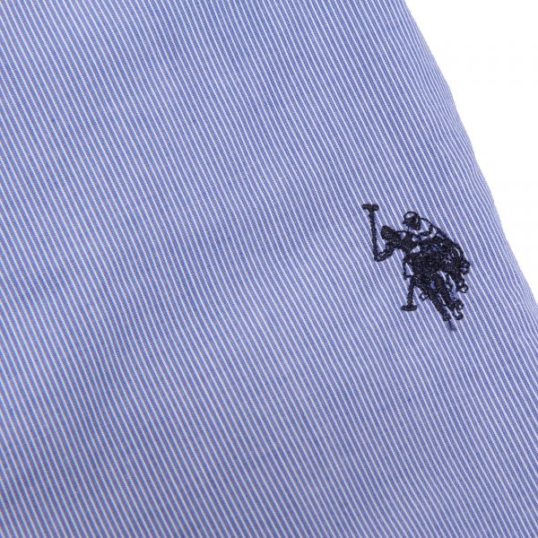 3664K camicia uomo U.S. POLO ASSN. SLIM FIT blue/white striped shirt cotton man