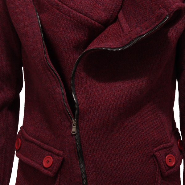 3704Q giaccone lana uomo MINIMAL bordeaux maglione jacket men