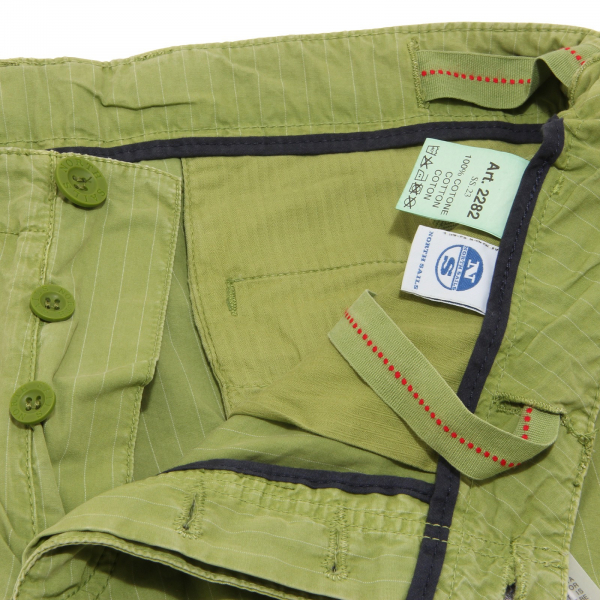 3716P bermuda verde rigato NORTH SAILS pantaloni uomo pinstripe shorts men
