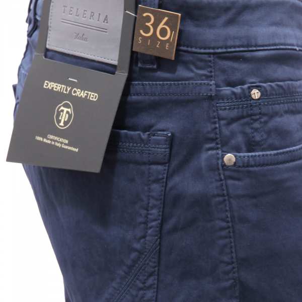 3734AM pantalone uomo TELERIA ZED DYED TOUCH man trousers blue
