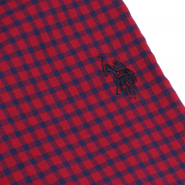 3752K camicia uomo U.S. POLO ASSN. REGULAR FIT blue/red shirt cotton man