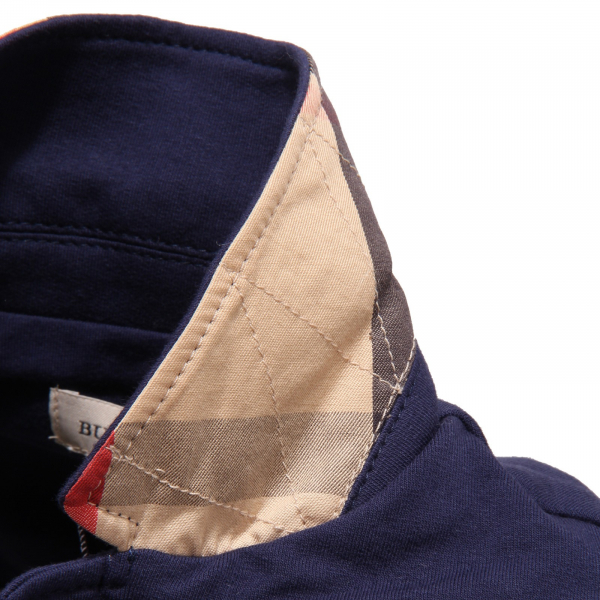 3763O giacca garzata bimba girl blue BURBERRY cotton modal sweatshirt coat